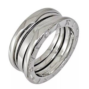 BVLGARI Ring US 4 1/2 EU48 K18 white gold B-zero.1 3 bands used